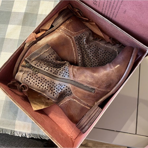 Bed Stu Cheshire Boots - Tan Rustic Taupe Rustic Mason BFS - Picture 2 of 8